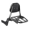 Motorcycle Backrest Sissy Bar with Luggage Rack, Compatible with Honda Rebel CMX 1100 2021-2022, 18-Inch Height, Removable Passenger Backrest, Durable Metal Frame with Leather Pad, Black