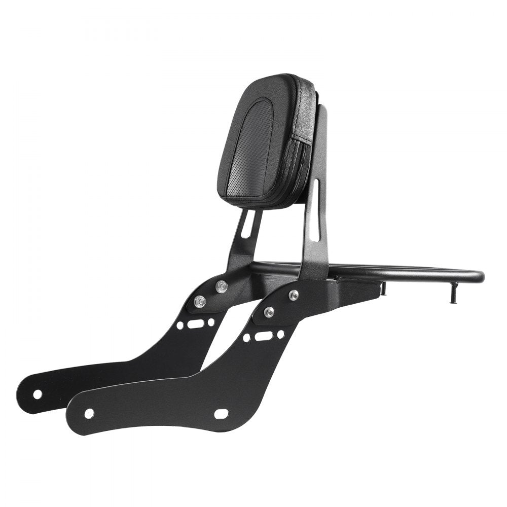Motorcycle Backrest Sissy Bar with Luggage Rack, Compatible with Honda Rebel CMX 1100 2021-2022, 18-Inch Height, Removable Passenger Backrest, Durable Metal Frame with Leather Pad, Black