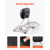 Motorcycle Backrest Sissy Bar with Luggage Rack, Compatible with Harley-Davidson Touring Models, Street Glide, Road Glide, and Road King, Detachable Passenger Backrest for Motorcycles