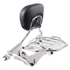 Motorcycle Backrest Sissy Bar with Luggage Rack, Compatible with Harley-Davidson Touring Models, Street Glide, Road Glide, and Road King, Detachable Passenger Backrest for Motorcycles