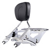 Motorcycle Backrest Sissy Bar with Luggage Rack, Compatible with Harley-Davidson Touring Models, Street Glide, Road Glide, and Road King, Detachable Passenger Backrest for Motorcycles