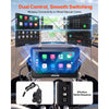 VEVOR 7 Inch Wireless Motorcycle Carplay with Apple Carplay & Android Auto, HD Touchscreen GPS Navigation System with Dual Cameras & Bluetooth, TPMS, Voice Control, 64GB Card - Fits All Motorcycles