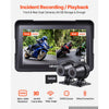 VEVOR 7 Inch Wireless Motorcycle Carplay with Apple Carplay & Android Auto, HD Touchscreen GPS Navigation System with Dual Cameras & Bluetooth, TPMS, Voice Control, 64GB Card - Fits All Motorcycles