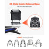 VEVOR Motorcycle Top Case, Universal Aluminum Alloy Motorbike Tail Box with Leather Lining, 45L Waterproof Detachable Motorcycle Top Box with Lock & Back Cushion, Fit for 99% of Motorcycle Frames