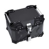VEVOR Motorcycle Top Case, Universal Aluminum Alloy Motorbike Tail Box with Leather Lining, 55L Waterproof Detachable Motorcycle Top Box with Lock & Back Cushion, Fit for 99% of Motorcycle Frames