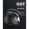 VEVOR Motorcycle Helmet, Full Face, Adult Motocross Dirt Bike Helmet with Tinted and Clear Dual Visor, Motorbike Racing Street with Detachable Liner for Men & Women, DOT Approved, (Matte Black, M)
