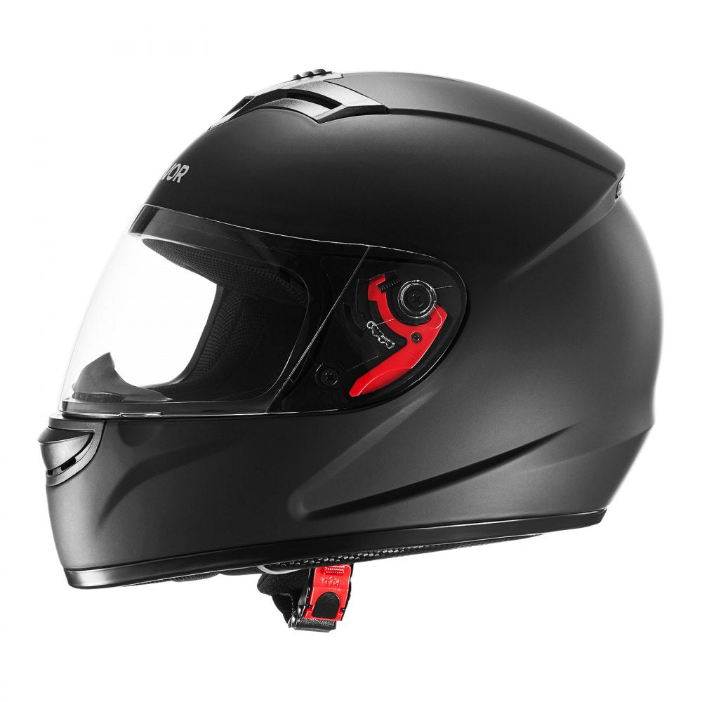 VEVOR Motorcycle Helmet, Full Face, Adult Motocross Dirt Bike Helmet with Tinted and Clear Dual Visor, Motorbike Racing Street with Detachable Liner for Men & Women, DOT Approved, (Matte Black, M)