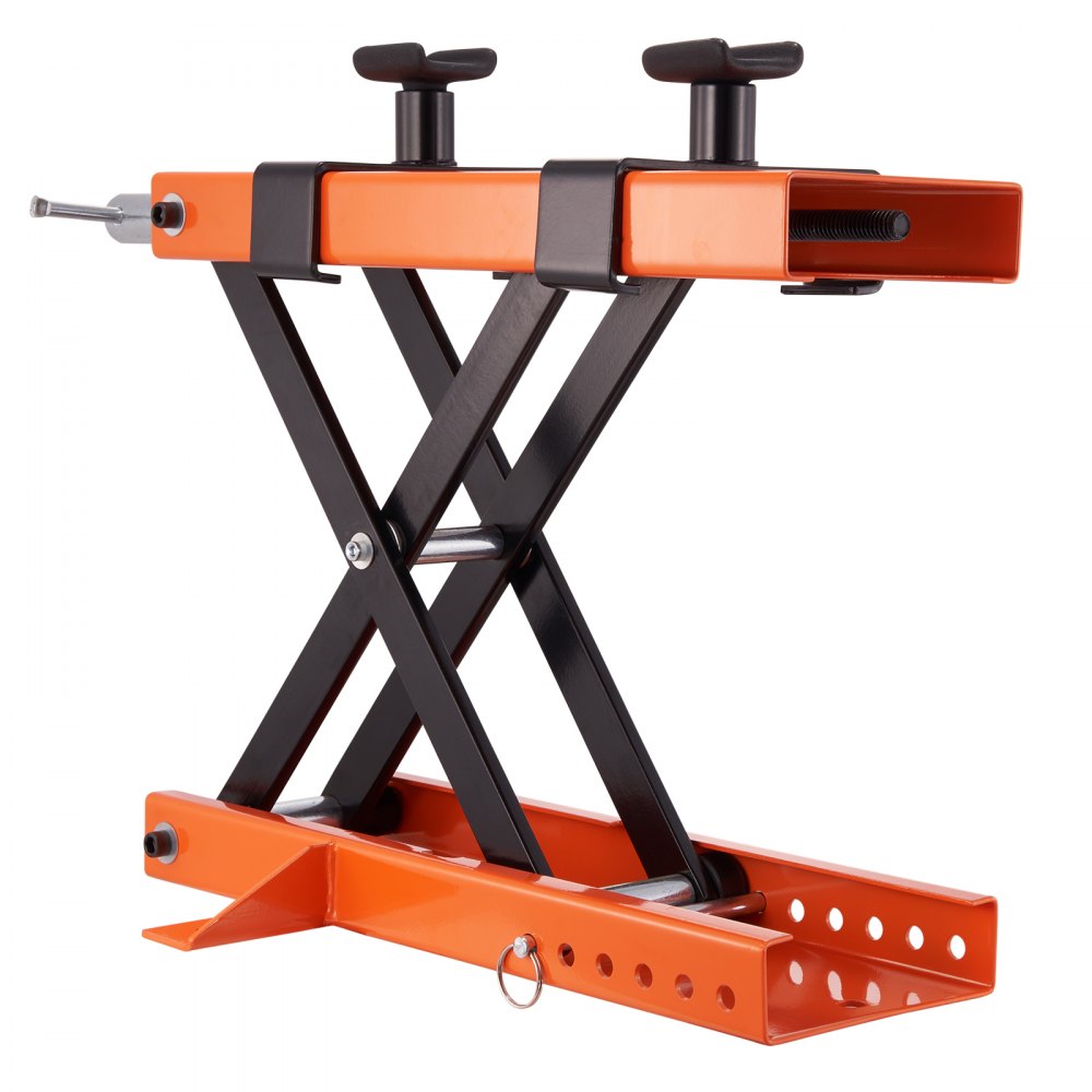 VEVOR Motorcycle Lift, 500 kg Motorcycle Center Scissor Lift Jack with Saddle & Safety Pin, Steel Motorcycle Jack Hoist Stand for Street Bikes, Cruiser Bikes, Touring Motorcycles