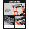 VEVOR Steel Hydraulic Motorcycle Jack Stand, 1500 LBS ATV Scissor Lift Jack, 4.7"-15" Scissor Lift Jack Stand with 4 Wheels, Hydraulic Foot-Operated Hoist Stand for Motorcycle ATV UTV Powersports