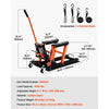VEVOR Steel Hydraulic Motorcycle Jack Stand, 1500 LBS ATV Scissor Lift Jack, 4.7"-15" Scissor Lift Jack Stand with 4 Wheels, Hydraulic Foot-Operated Hoist Stand for Motorcycle ATV UTV Powersports