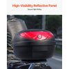 VEVOR Motorcycle Top Case, Universal Durable PP Material Motorbike Tail Box with Reflective Panel, 24L Waterproof Detachable Motorcycle Top Box with Multi-Hole Base, Fit for 99% of Motorcycle Frames