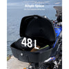 VEVOR Motorcycle Top Case, Universal Durable PP Material Motorbike Tail Box with Reflective Panel, 48L Waterproof Detachable Motorcycle Top Box with Multi-Hole Base, Fit for 99% of Motorcycle Frames