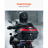 VEVOR Motorcycle Top Case, Universal Durable PP Material Motorbike Tail Box with Reflective Panel, 48L Waterproof Detachable Motorcycle Top Box with Multi-Hole Base, Fit for 99% of Motorcycle Frames
