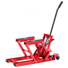 VEVOR Hydraulic Motorcycle Lift Jack, 1500 lbs Capacity, ATV Lift Jack Portable Motorcycle Hoist Stand with 4 Wheels, 4.5"-15.2" Height Range, Hydraulic Foot-Operated Hoist Stand for ATVs, Dirt Bikes