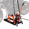 VEVOR Motorcycle Lift, 1500lbs Weight Capacity, Hydraulic & Pneumatic Motorcycle Jack, 4.1-15 in Height Range, Heavy Duty Bike Repair Stand with Removable Ramp with 2 Casters for ATVs, Dirt Bike