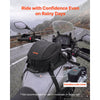 VEVOR Magnetic Tank Bag, Large Black Motorcycle Storage Bag Magnetic Base, Fits ADV, Sport, Touring, and Dirt Bikes, Touchscreen Phone Map Pocket, YKK Zippers, Motorbike Backpack, Included Rain Cover