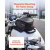 VEVOR Magnetic Tank Bag, Small Black Motorcycle Storage Bag Magnetic Base, Fits ADV, Sport, Touring, and Dirt Bikes, Touchscreen Phone Map Pocket, YKK Zippers, Motorbike Luggage, Included Rain Cover