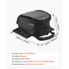 VEVOR Magnetic Tank Bag, Small Black Motorcycle Storage Bag Magnetic Base, Fits ADV, Sport, Touring, and Dirt Bikes, Touchscreen Phone Map Pocket, YKK Zippers, Motorbike Luggage, Included Rain Cover