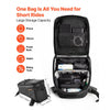 VEVOR Motorcycle Tank Bag, Large Black Motorbike Storage Bag Accessories, For ADV, Dual Sport, Touring & Dirt Bikes, Touchscreen Phone Map Pocket, YKK Zippers, Quick-Release Straps, with Rain Cover