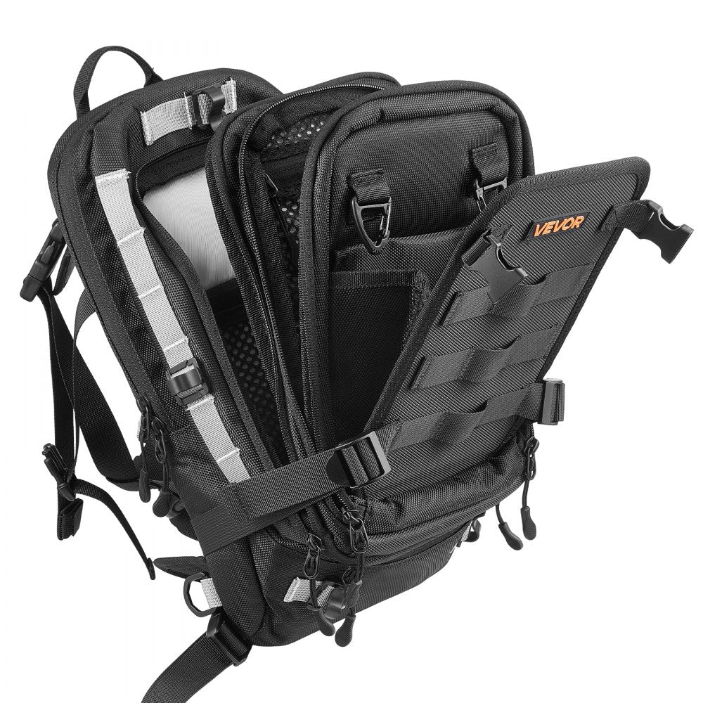 VEVOR Tank Bag, Large Black Motorcycle Storage Backpack Hydration Bladder, Universal Fits ADV, Sport, Touring, and Dirt Bikes, YKK Zippers, Multi-Pocket Compartment,Hidden Shoulder Strap, Rain Cover