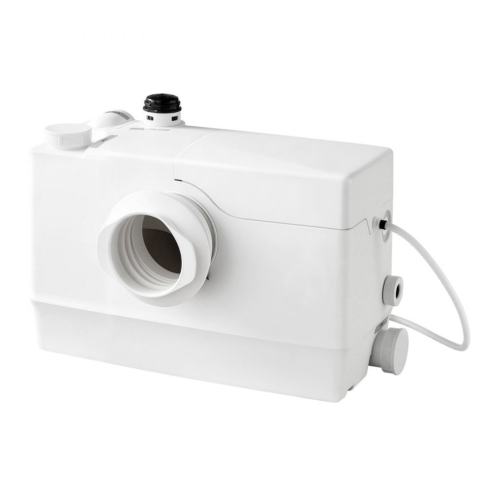 VEVOR Macerator Pump 800W 12000L/h Flow 32.8 ft/10 m Head PCB Smart Control, Macerating Sewage Pump, Waste Water Disposal Upflush Machine with 4 Inlets, for Basement, Toilet, Sink, Laundry, Kitchen
