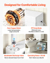 VEVOR Macerator Pump 800W 12000L/h Flow 32.8 ft/10 m Head Sewage Pump, Waste Water Disposal Upflush Machine with 4 Inlets, Macerating Toilet Sewerage, for Basement, Toilet, Sink, Laundry, Kitchen