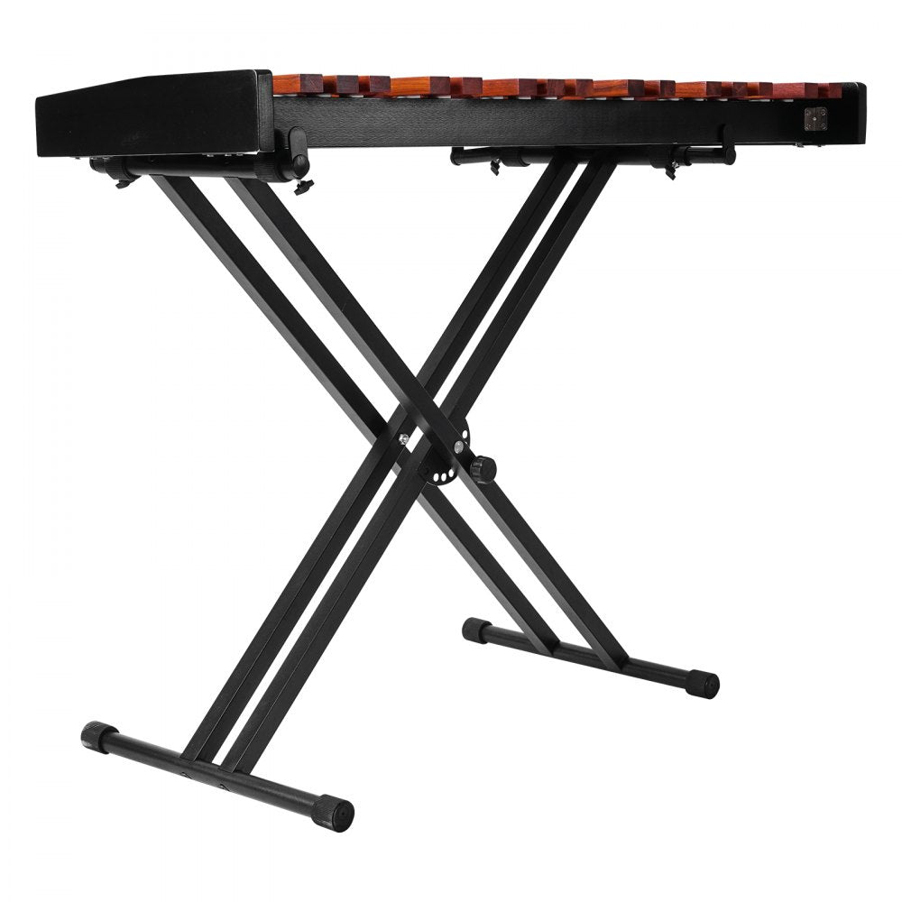 VEVOR Glockenspiel Xylophone, 37 Notes, Wooden Professional Xylophone Percussion Instrument, with Height Adjustable Stand, 4 Mallets, Carrying Bag, Beginner Musical Instrument Kit for Adults and Kids