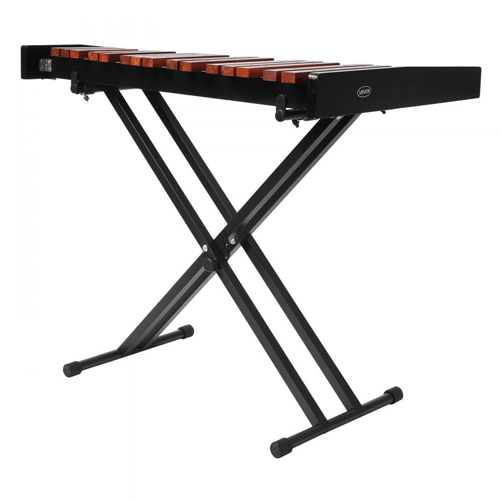 VEVOR Glockenspiel Xylophone, 37 Notes, Wooden Professional Xylophone Percussion Instrument, with Height Adjustable Stand, 4 Mallets, Carrying Bag, Beginner Musical Instrument Kit for Adults and Kids