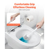 VEVOR Toilet Brush and Holder Set, Toilet Bowl Brush and Holder with Comfortable PP Handle, Compact Bathroom Scrubber Cleaner, Deep Cleaning and Drip-Proof, for Bathroom, RV & Toilets (White & Grey)