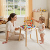 VEVOR Montessori Activity Table for Toddler 1-3 Years Old, 8 in 1 Wooden Learn Activity Desk, Baby Play Table for Boys & Girls Aged 6+ Months, Great Birthday, Christmas, Children's Day Present