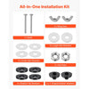 VEVOR Universal Toilet Tank to Bowl Bolts Kit, 2PCS Metal Heavy Duty Toilet Tank Bolts, Stainless Steel Toilet Tank Screws Replacement Kit with Wing Nuts, Rubber Washers Gaskets, Toilet Repair Screw