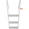 VEVOR Dock Ladder, Removable 3 Steps, 350 lbs Load Capacity, Aluminum Alloy Pontoon Boat Ladder with 4'' Wide Step & Nonslip Mat, Easy to Install for Ship/Lake/Pool/Marine Boarding