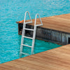 VEVOR Removable Dock Ladder 5 Steps, 350 lbs Load Capacity, Pontoon Boat Ladder with 4'' Wide Step & Nonslip Design for Ship/Lake/Pool/Marine Boarding