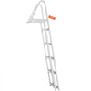 VEVOR Removable Dock Ladder 5 Steps, 350 lbs Load Capacity, Pontoon Boat Ladder with 4'' Wide Step & Nonslip Design for Ship/Lake/Pool/Marine Boarding