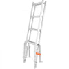 VEVOR Dock Ladder Flip Up 4 Steps, 350lbs Load Capacity, Aluminum Pontoon Boat Ladder with 4" Wide Step & Nonslip Rubber Mat,Swimm Step Ladder for Ship/Lake/Pool/Marine Boarding