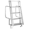 VEVOR Flip-Up Dock Ladder, 5-Step, Heavy-Duty Aluminum Alloy Pontoon Boat Swim Ladder, with Non-Slip Wide Steps, 350 lbs Weight Capacity, Pull Rope Assist, Comfort Use for Lake Pool Marine Boarding