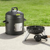 VEVOR Charcoal Smoker, 16" Vertical Charcoal BBQ Grill, Coated Steel Barbecue Smoker with 2 Grilling Grates, Thermometer, Air Vents & Removable Ash Tray, Ideal for Backyard Patio Parties Cooking