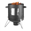 VEVOR Charcoal Smoker, 16" Vertical Charcoal BBQ Grill, Coated Steel Barbecue Smoker with 2 Grilling Grates, Thermometer, Air Vents & Removable Ash Tray, Ideal for Backyard Patio Parties Cooking