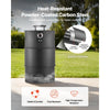VEVOR Charcoal Smoker Grill, 18.5" Barrel Charcoal BBQ Smoker, Coated Steel Outdoor Barbecue Grill with 2 Grilling Grates, 1 Hanging Rod, 6 Hooks & Thermometer, Ideal for Party Backyard Patio Cooking