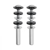 VEVOR Universal Toilet Seat Bolts Kit, 2PCS Metal Heavy Duty Toilet Tank Bolts, Stainless Steel Toilet Seat Screws Replacement Kit with Long Downlock Nuts, Rubber Washers Gaskets, Toilet Repair Screw