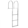 VEVOR Dock Ladder, Removable 3 Steps, 500 lbs Load Capacity, Aluminum Alloy Pontoon Boat Ladder with 3.1'' Wide Step & Nonslip Rubber Mat, Easy to Install for Ship/Lake/Pool/Marine Boarding
