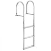 VEVOR Dock Ladder, Removable 3 Steps, 500 lbs Load Capacity, Aluminum Alloy Pontoon Boat Ladder with 3.1'' Wide Step & Nonslip Rubber Mat, Easy to Install for Ship/Lake/Pool/Marine Boarding