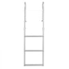 VEVOR Dock Ladder, Removable 3 Steps, 500 lbs Load Capacity, Aluminum Alloy Pontoon Boat Ladder with 3.1'' Wide Step & Nonslip Rubber Mat, Easy to Install for Ship/Lake/Pool/Marine Boarding