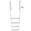 VEVOR Dock Ladder, Removable 4 Steps, 500 lbs Load Capacity, Aluminum Alloy Pontoon Boat Ladder with 3.1'' Wide Step & Nonslip Rubber Mat, Easy to Install for Ship/Lake/Pool/Marine Boarding