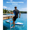 VEVOR Removable Dock Ladder, 5 Steps, Aluminum Alloy Pontoon Boat Swim Ladder, with Non-Slip Wide PP Steps, 500 lbs Weight Capacity, Quick Release Design, for Lake Swimming, Pool, Marine Boarding