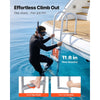 VEVOR Removable Dock Ladder, 5 Steps, Aluminum Alloy Pontoon Boat Swim Ladder, with Non-Slip Wide PP Steps, 500 lbs Weight Capacity, Quick Release Design, for Lake Swimming, Pool, Marine Boarding