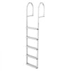 VEVOR Removable Dock Ladder, 5 Steps, Aluminum Alloy Pontoon Boat Swim Ladder, with Non-Slip Wide PP Steps, 500 lbs Weight Capacity, Quick Release Design, for Lake Swimming, Pool, Marine Boarding