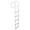 VEVOR Removable Dock Ladder, 5 Steps, Aluminum Alloy Pontoon Boat Swim Ladder, with Non-Slip Wide PP Steps, 500 lbs Weight Capacity, Quick Release Design, for Lake Swimming, Pool, Marine Boarding