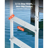 VEVOR Removable Dock Ladder, 4 Steps, Aluminum Alloy Pontoon Boat Swim Ladder, with Non-Slip Wide Steps, 500 lbs Weight Capacity, Quick Release Design, for Lake Swimming, Pool, Boat, Marine Boarding