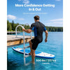 VEVOR Removable Dock Ladder, 3 Steps, Aluminum Alloy Pontoon Boat Swim Ladder, with Non-Slip Wide PP Steps, 500 lbs Weight Capacity, Quick Release Design, for Lake Swimming, Pool, Marine Boarding
